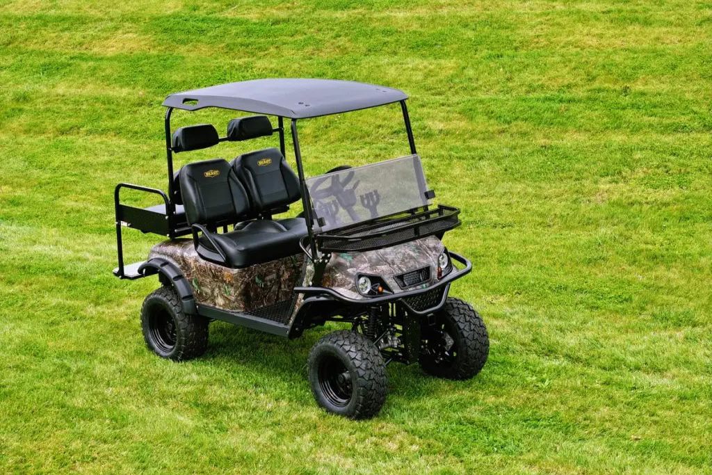Futuristic golf cart features