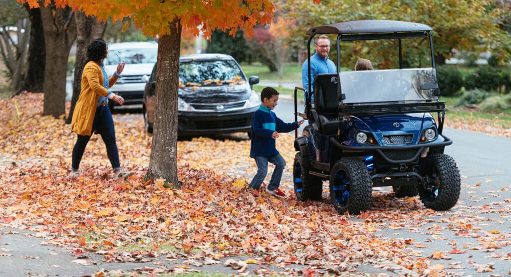 The Legend is a new golf cart made for families and is a great choice when you're taking of new vs used golf carts.